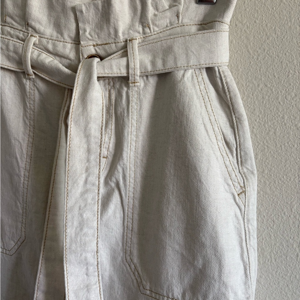 Free People ‘Splendor In The Grass’ Mini Skirt Belted Women’s 2 Cream Bohemian - Picture 5 of 8